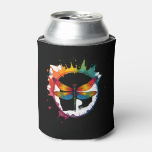 Cool Grafische Tie Dye Zonnebril Libel Illustratie Blikjeskoeler