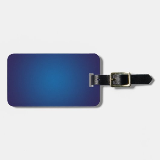 Cool Grainy Deep Blue Vignette Bagagelabel (Voorkant horizontaal)