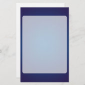 Cool Grainy Deep Blue Vignette Briefpapier (Voorkant / Achterkant)