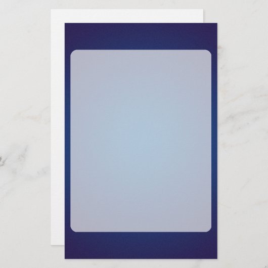 Cool Grainy Deep Blue Vignette Briefpapier (Voorkant / Achterkant)