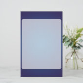 Cool Grainy Deep Blue Vignette Briefpapier (Staand voorkant)