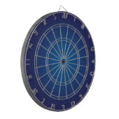 Cool Grainy Deep Blue Vignette Dartbord (Voorkant Links)