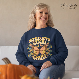 Cool Gram Vlinder Wilde Bloem Retro Trui