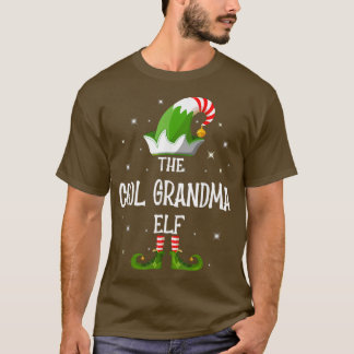 Cool Grandma Elf Family Matching Group Christm T-shirt