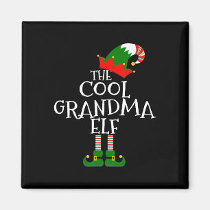 Cool Grandma Elf Gift Matching Family Group Ch Magneet