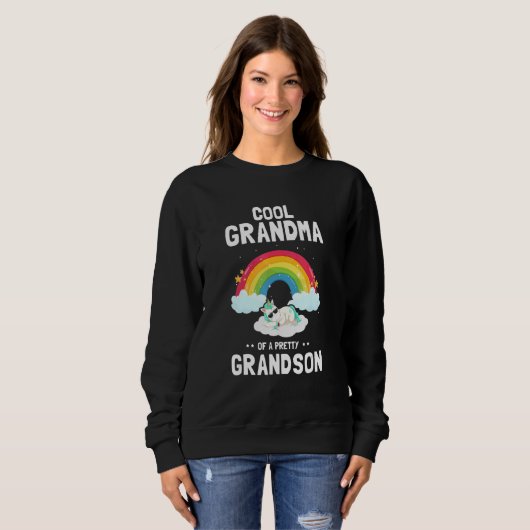 Cool GRANDMA Of A Pretty Gay Son Cute Pride Design Trui (Voorkant volledig)