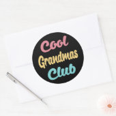 Cool Grandmas Club II Ronde Sticker (Envelop)
