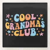 Cool Grandmas Club III Glazen Onderzetter (Voorkant)
