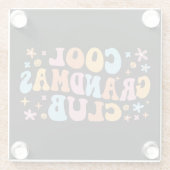 Cool Grandmas Club III Glazen Onderzetter (Achterkant)