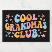 Cool Grandmas Club III Voedselcontainer Etiket (Enkel label)