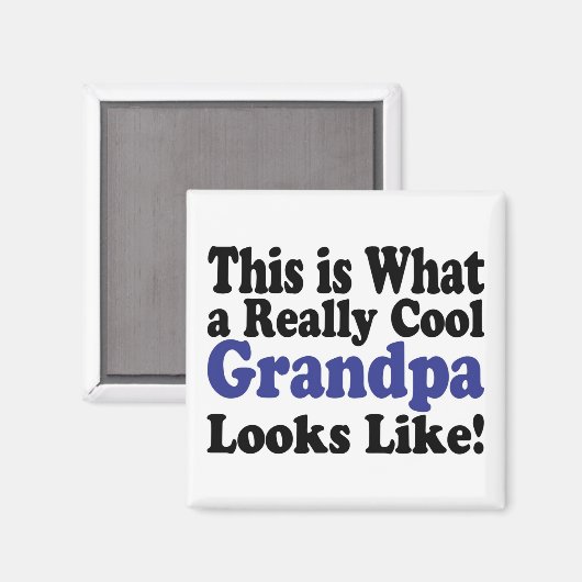 Cool Grandpa Magneet (Voorkant / Achterkant)