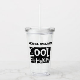 Cool Grandpa Modern Black Typography Acryl Drinkbeker
