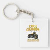 Cool Grandpa - Motorfiets cadeau voor grootvader" Sleutelhanger (voorkant)