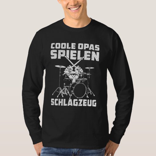 Cool Grandpa Play Drum Kit hoofdpersoon Hogere Hob T-shirt (Voorkant)