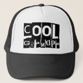 Cool Grandpa Typography Trucker Pet (Voorkant)