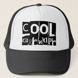 Cool Grandpa Typography Trucker Pet
