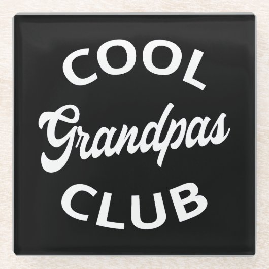 Cool Grandpas Club I Glazen Onderzetter (Voorkant)