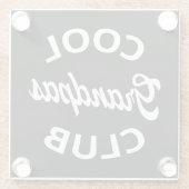 Cool Grandpas Club I Glazen Onderzetter (Achterkant)