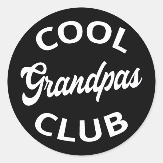 Cool Grandpas Club I Ronde Sticker (Voorkant)