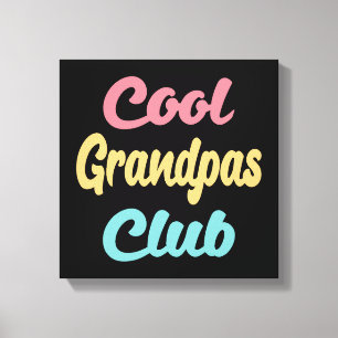 Cool Grandpas Club II Canvas Afdruk
