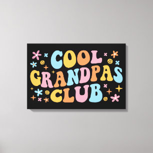 Cool Grandpas Club III Canvas Afdruk