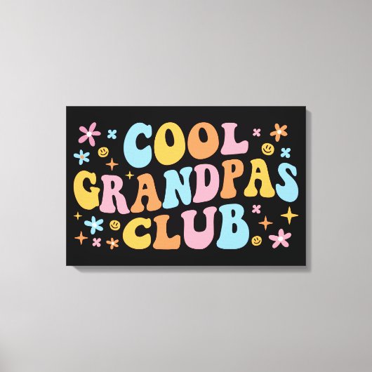 Cool Grandpas Club III Canvas Afdruk (Voorkant)