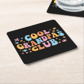 Cool Grandpas Club III Kartonnen Onderzetters (Schuin)