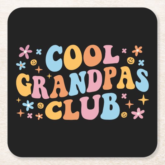 Cool Grandpas Club III Kartonnen Onderzetters (Voorkant)