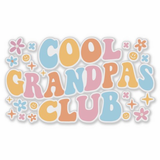 Cool Grandpas Club III Sticker (Voorkant)