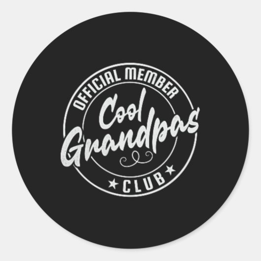 Cool Grandpas Club officieel lid  Ronde Sticker (Voorkant)