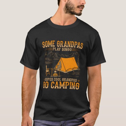 Cool Grandpas Go Camping - Oud Grungy Western Stij T-shirt (Voorkant)