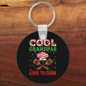 Cool Grandpas Love To Cook Festive Fun Candy Cane  Sleutelhanger (Voorkant)