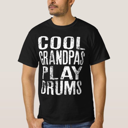Cool Grandpas Play Drums Funny for Drummer T-shirt (Voorkant)