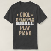 Cool Grandpas Play Piano Piano Gift Pianist Musici T-shirt (Design voorkant)