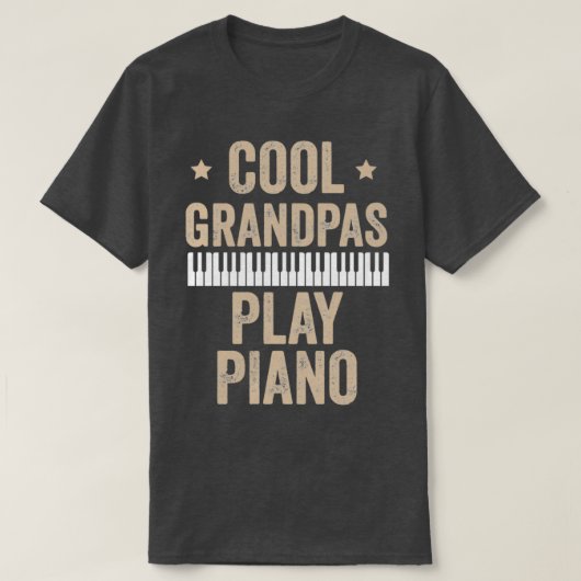 Cool Grandpas Play Piano Piano Gift Pianist Musici T-shirt (Design voorkant)