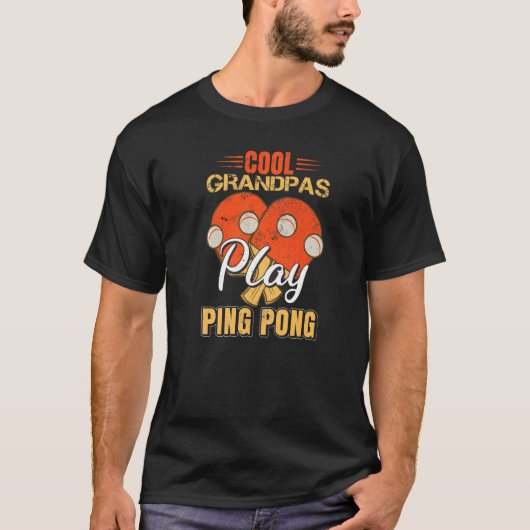Cool Grandpas Play Ping Pong Premium T-shirt (Voorkant)
