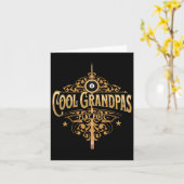 Cool Grandpas Play Pool Player Grootvader BI Kaart (Gele Bloem)