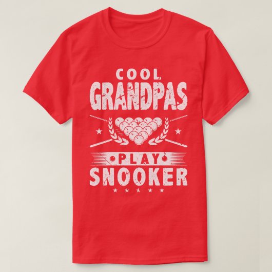 Cool Grandpas Play Snooker T-shirt (Design voorkant)