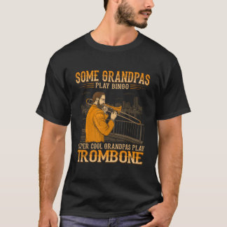Cool Grandpas Play Trombone - Oud Grungy Western S T-shirt