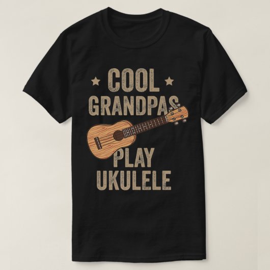 Cool Grandpas Play Ukulele Ukulele Music Guitar du T-shirt (Design voorkant)
