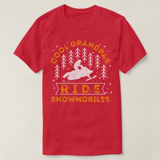 Cool Grandpas Ride Snowmobiles 2 T-shirt (Design voorkant)