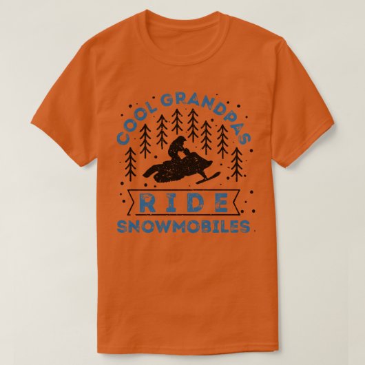 Cool Grandpas Ride Snowmobiles T-shirt (Design voorkant)
