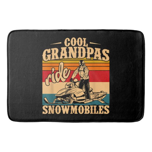 Cool Grandpas rides Snowmobies Snowmobile Snowmob Badmat (Voorkant)