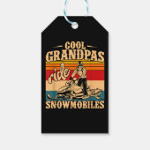 Cool Grandpas rides Snowmobies Snowmobile Snowmob Cadeaulabel (Achterkant)