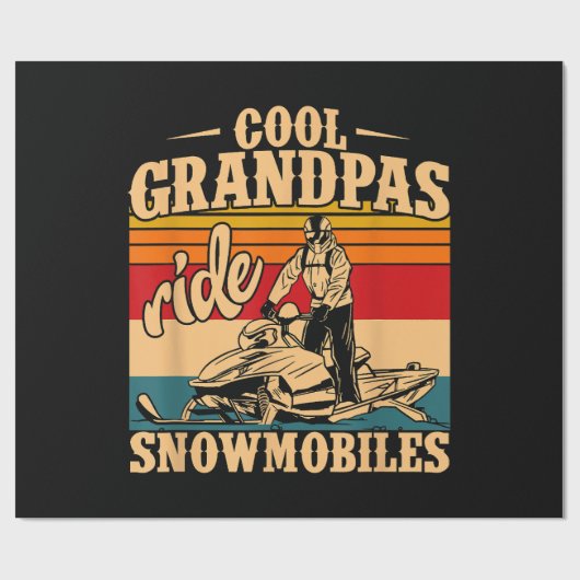 Cool Grandpas rides Snowmobies Snowmobile Snowmob Cadeaupapier (Vlak)