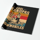 Cool Grandpas rides Snowmobies Snowmobile Snowmob Cadeaupapier (Uitgerold)