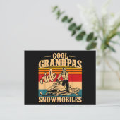 Cool Grandpas rides Snowmobies Snowmobile Snowmob Feestdagenkaart (Staand voorkant)