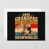 Cool Grandpas rides Snowmobies Snowmobile Snowmob Feestdagenkaart (Voorkant / Achterkant)