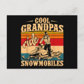 Cool Grandpas rides Snowmobies Snowmobile Snowmob Feestdagenkaart (Voorkant)