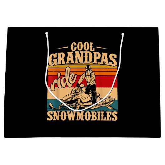 Cool Grandpas rides Snowmobies Snowmobile Snowmob Groot Cadeauzakje (Voorkant)